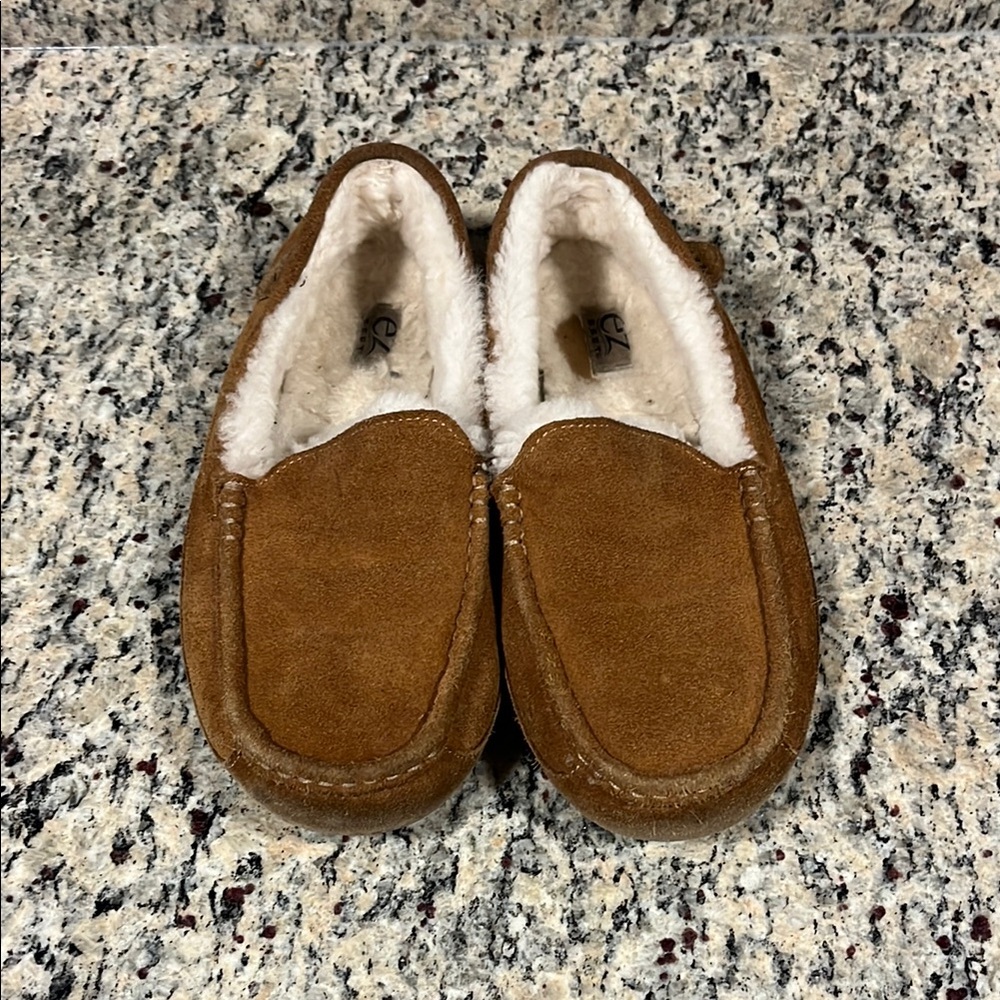 Brown Suede Slip-On Loafers with Plush Lining